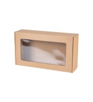 pudelka fasonowe 350x200x100 z prostokatnym okienkiem foliowym