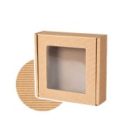 pudelko fasonowe z okienkiem z otwartej fali 200x200x50 mm falistej zdjecie glowne