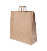 torba papierowa plaska raczka kraft 450x160x480