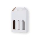 Cardboard Wine Box, Bleached, 3 Bottles