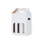 Cardboard Wine Box, Bleached, 6 Bottles
