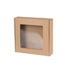 Folding Box with Window, 200x200x50 mm – Natural