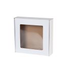 Folding Box with Window 200x200x50 - Single-Sided Bleached