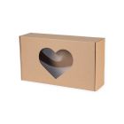 Die-cut box with window 350x200x100 mm – Heart