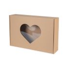 Folding Box with Window 450x300x100 mm - Heart