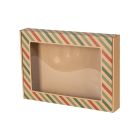 Die-Cut Box with Window, Stripes Print 350x250x50 mm