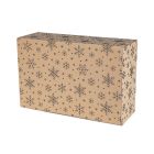 Opakowanie fasonowe z czarnym nadrukiem śnieżynki 375x245x140 mm