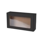 Black folding box with a window 350x200x100 mm rectangle