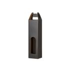 Cardboard Wine Box, Black, 1 Bottle