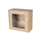 Folding Box with Window 200x200x100 mm and White Geometric Print