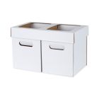 Set of Home Recycling Bins – Single-Sided White (2 Pieces)