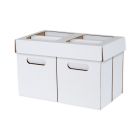 Set of Home Recycling Bins – Single-Sided White (4 Pieces)