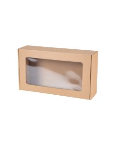 pudelka fasonowe  350x200x100 z prostokatnym okienkiem foliowym