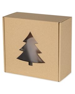 pudelko fasonowe z okienkiem CHOINKA 200x200x100 w dedykowanym pudelku wysylkowym